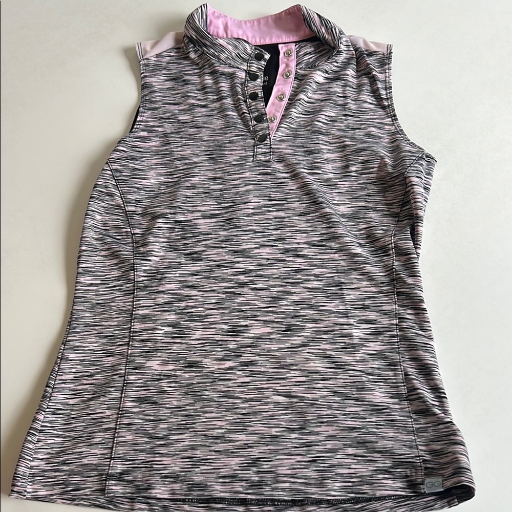 GGblue Luxe Sport Women's Pink and Black Sleeveless Top Size Small